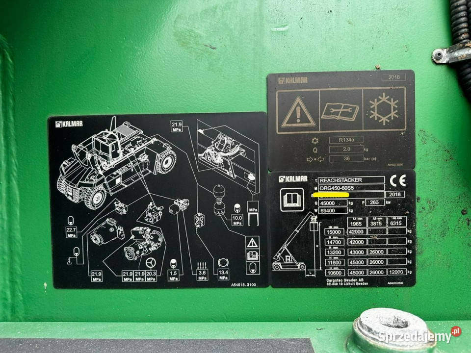 Inna inny KALMAR DRG450 60S5 M REACHSTACKER serwisowany w ASO Syców