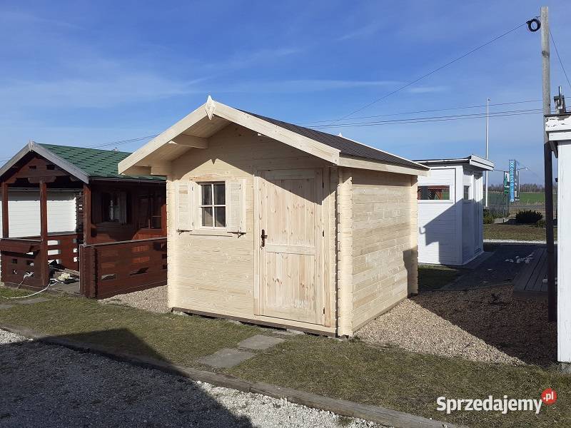 Domek drewniany 3x3 z balika 28mm ogrodowy Grześ Parzymiechy