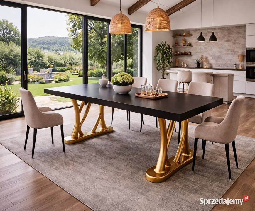 Nogi do stołu złote luksusowe premium
