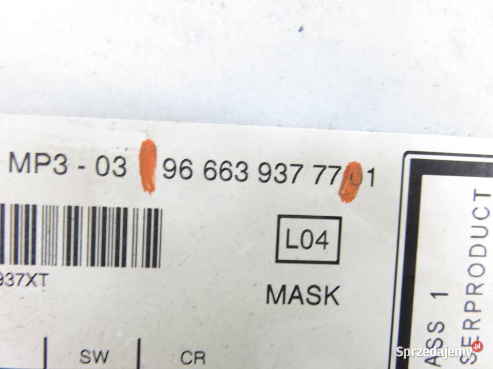 RADIO CITROEN C4 I 9666393777