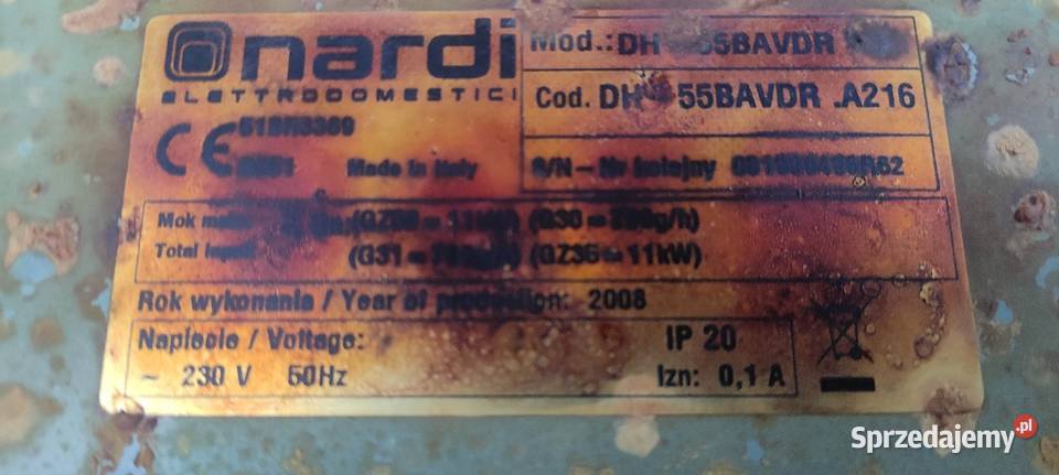 Nardi piekarnik FRA409BR płyta gazowa DH55BAVDR mazowieckie Radom