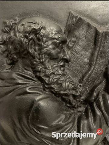 Stara płaskorzeźba relief obraz uczonego Łódź