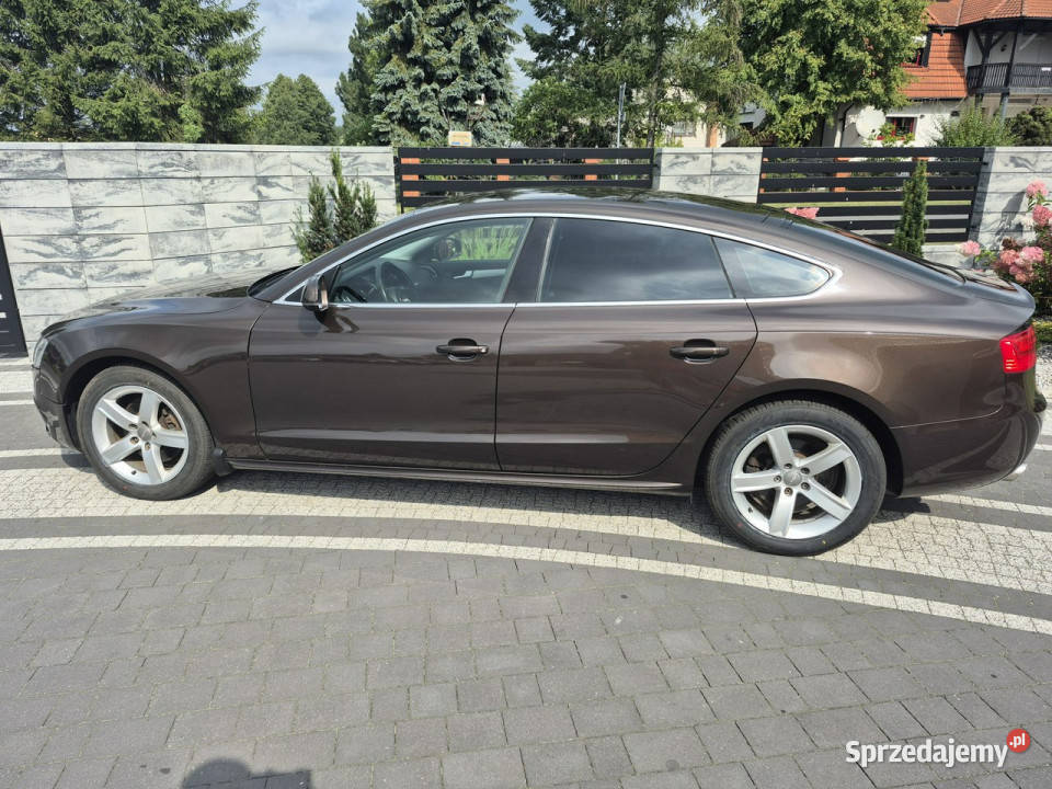 Audi A5 xenon led navi chromy ładny lift 8T brązowy lubelskie Drelów