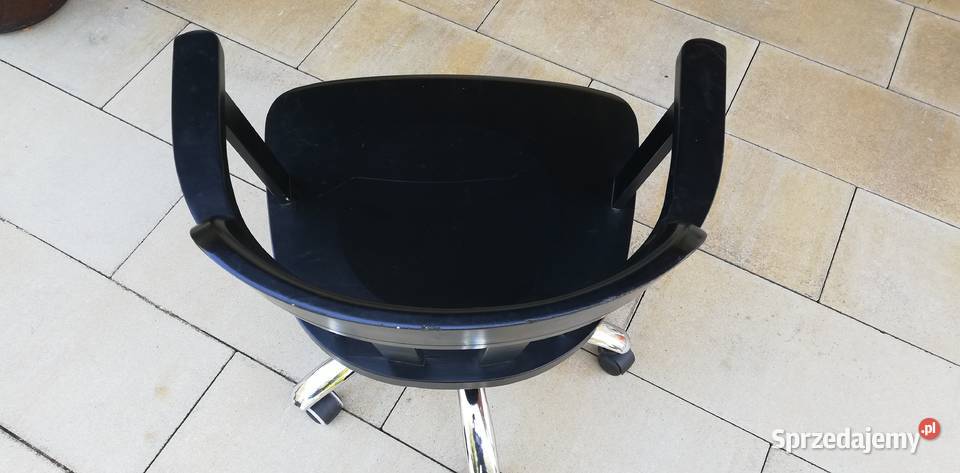 Fotel kręcony drewniany czarny obrotowy krzesło Sulbiny sprzedam