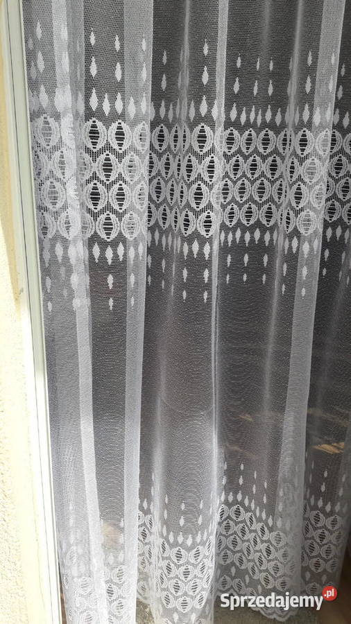 Biała żakardowa firanka trzy szlaki 250 x 850 Radom