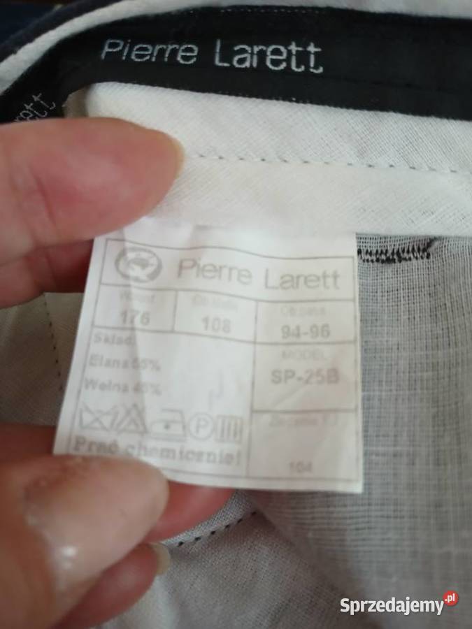 Elegancki garnitur marki Pierre Larett Rozmiar XXL wielkopolskie Poznań