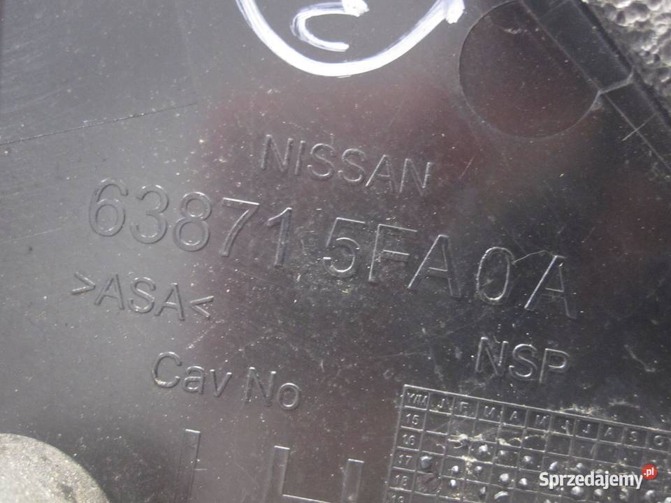 NISSAN MICRA V K14 19r zaślepka trójkąt błotnika osobowe