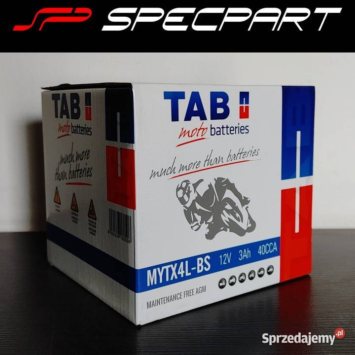 Akumulator motocyklowy TAB YTX4LBS MYTX4LBS 12V łódzkie Łódź