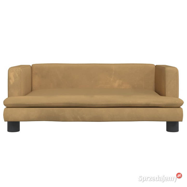 Sofa dzieci brązowa 80x45x30 aksamit WM3196310 Meble Warszawa