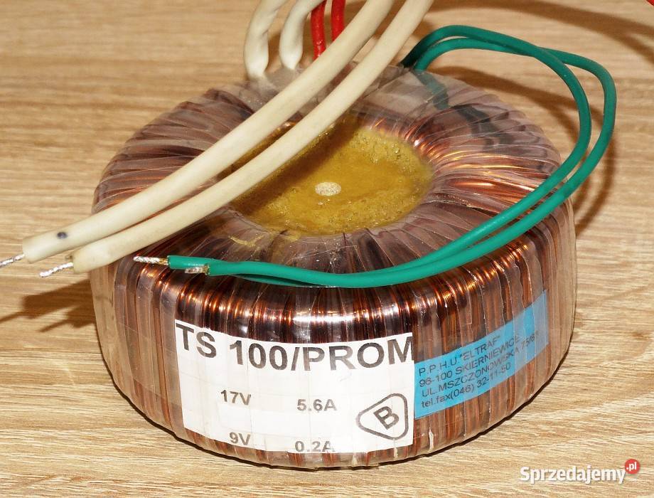 Transformator sieciowy toroidalny U1 220 V U2 17 śląskie Gliwice