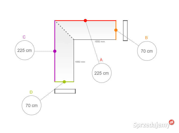 Biurko narożne loft