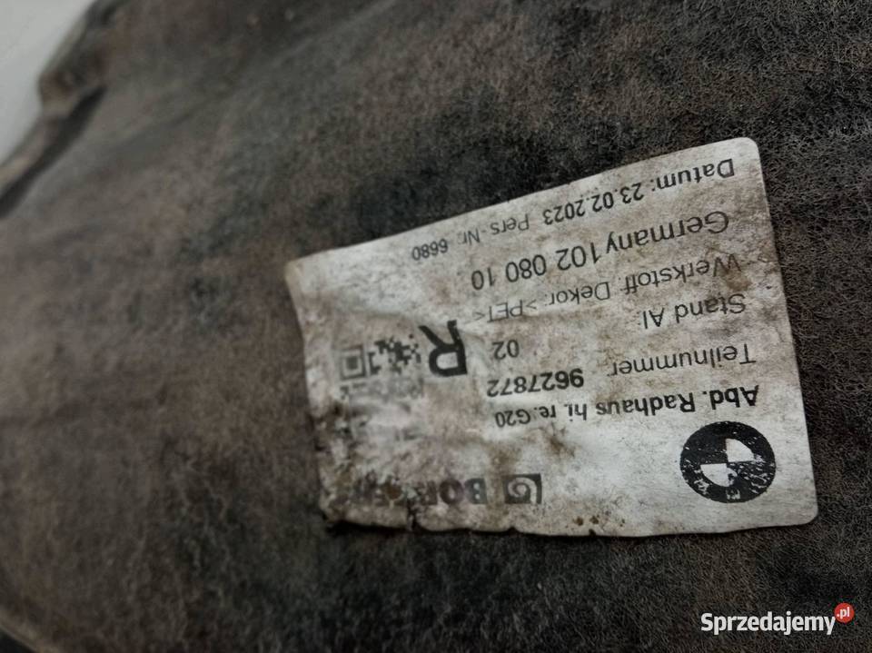 NADKOLE PRAWY TYŁ 9627872 Bmw Seria 3 VII świętokrzyskie sprzedam