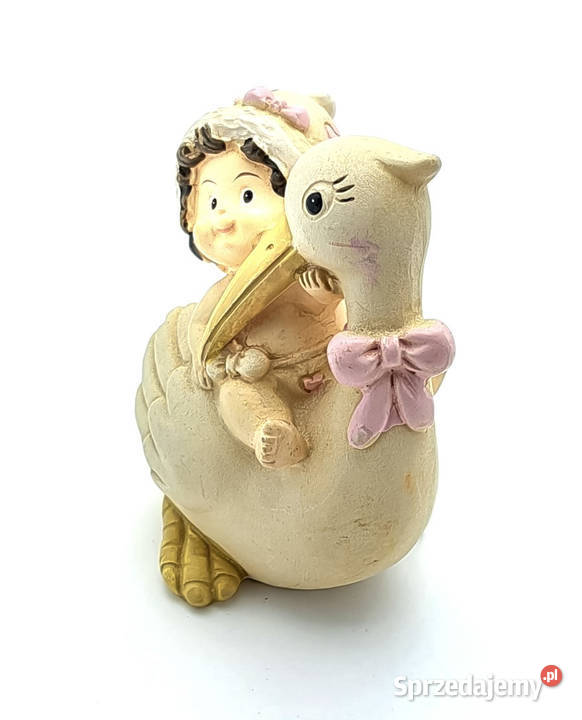 Upominek na Chrzest narodziny dziecka bocian Poznań