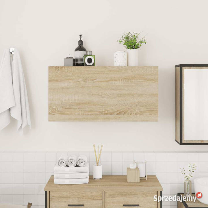 Wisząca szafka łazienkowa dąb sonoma 80x25x40 Warszawa