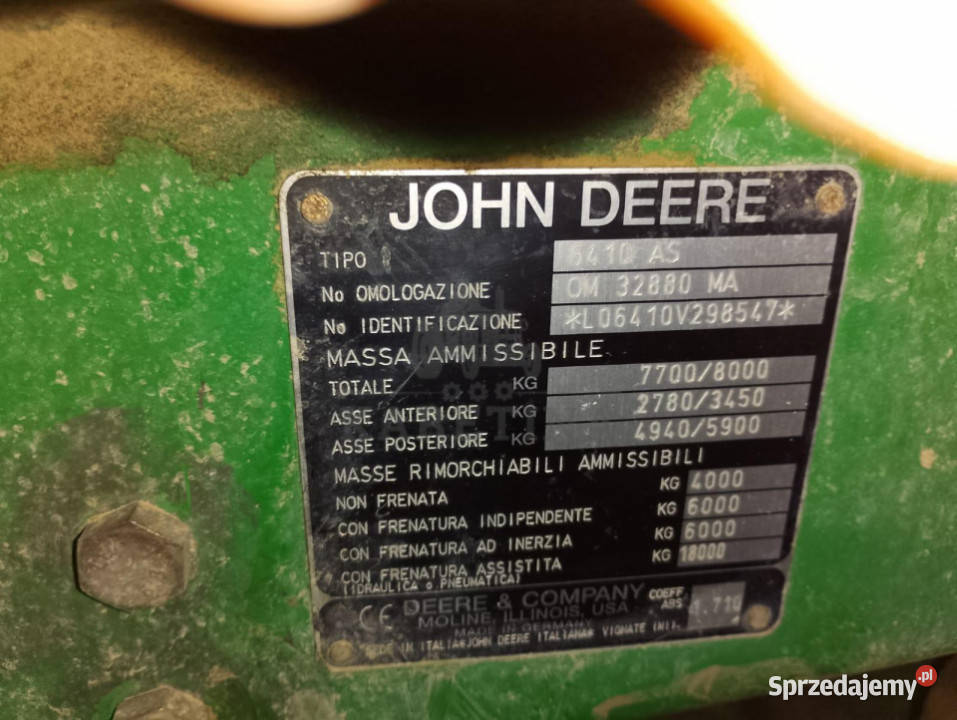John Deere 6410 AS Słupek Shortblock Dół Silnika Jastrzębniki sprzedam