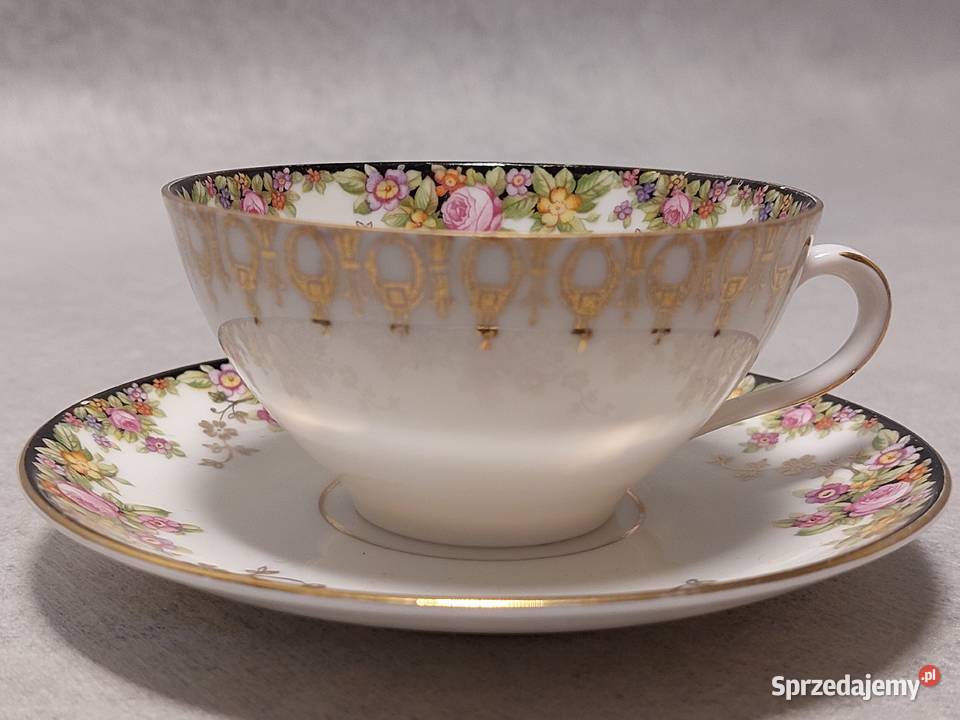 MZ ALTROHLAU Filiżanka Duet Mokka Girlandy Antyki Stargard