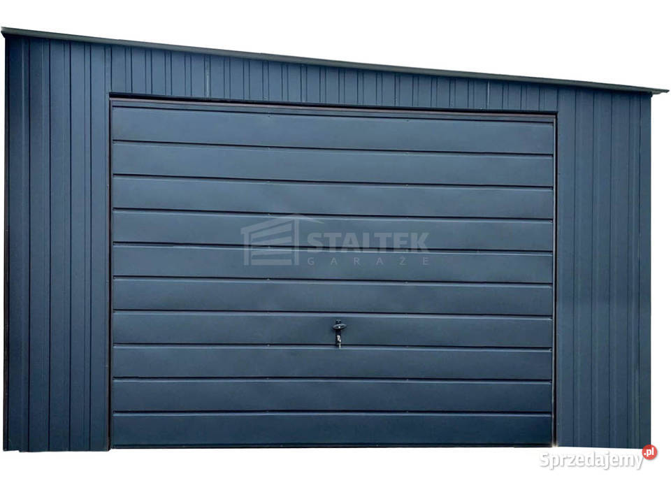 Garaz Blaszany 45X8M Brama Uchylna Antracyt Dach blacha Mrągowo