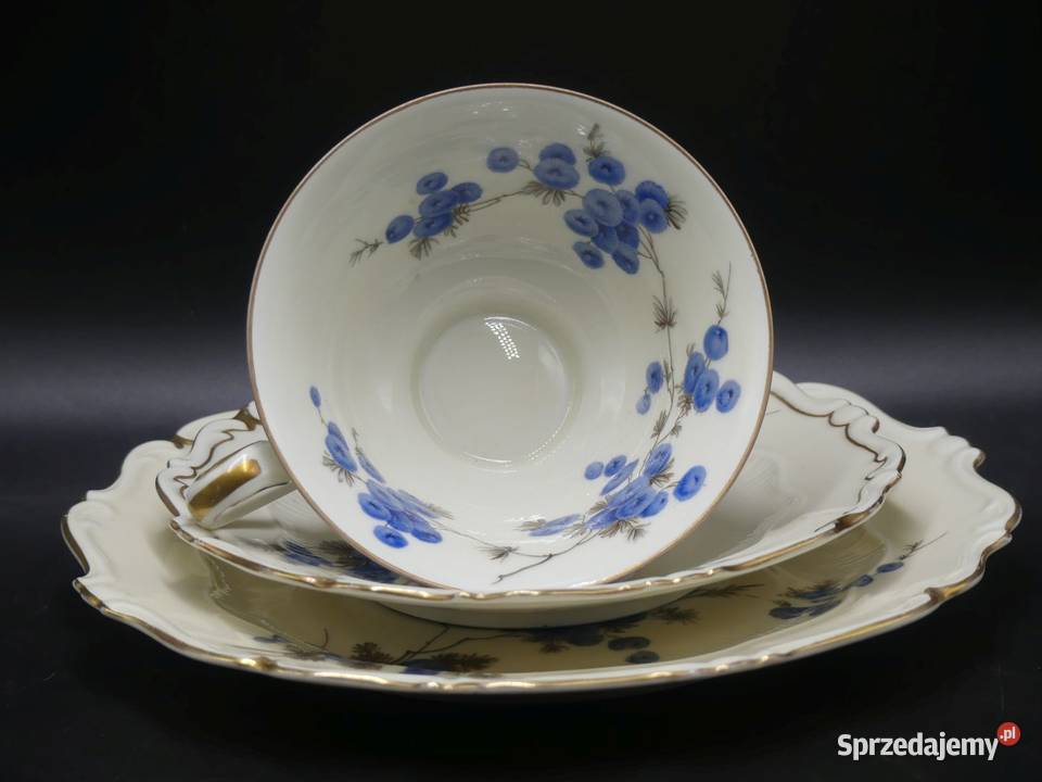 Komplet śniadaniowy Sorau Żary niebieskie Mimozy Poznań