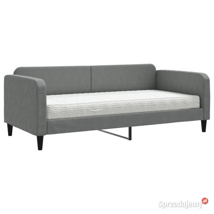 Sofa z materacem do spania ciemnoszara tkanina Warszawa