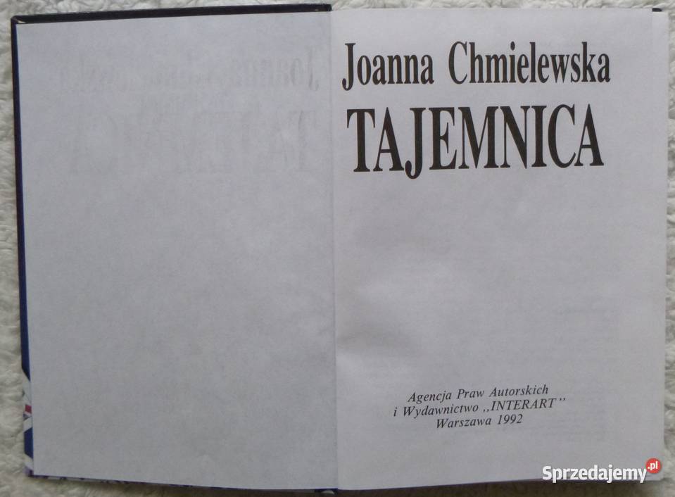 Tajemnica Joanna Chmielewska mazowieckie Warszawa