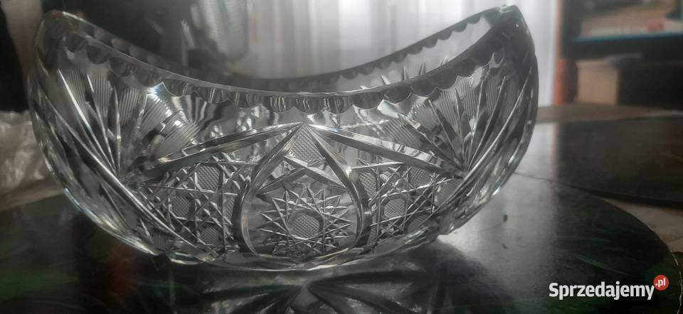 Misa kryształowa łódeczka PRL Sosnowiec