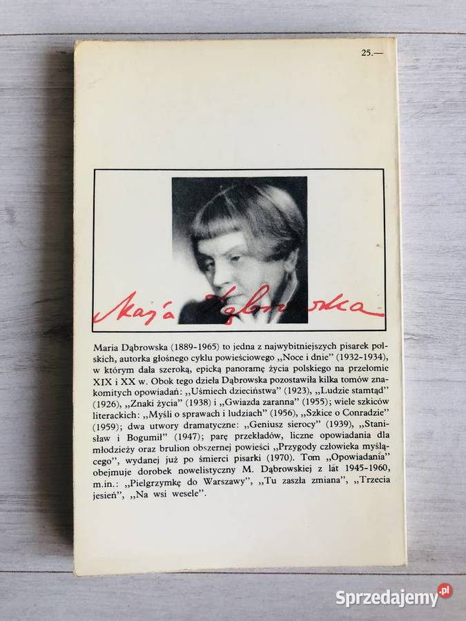 Książka Maria Dąbrowska Opowiadania miękka Łódź sprzedam
