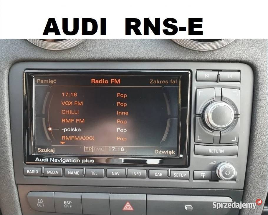 RNSE POLSKIE MENU AUDI polski język lektor Mapa Motoryzacja Aleksandrów Łódzki