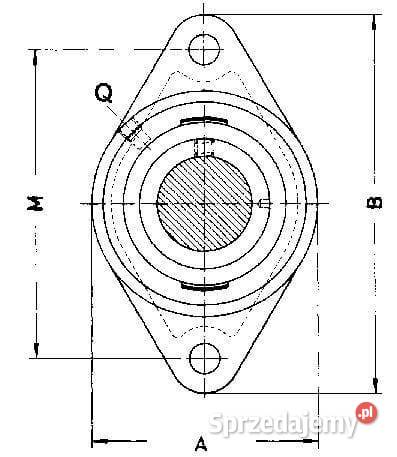 Łożysko z obudową 2otworowe kompletne PCJT35 małopolskie Kamionna