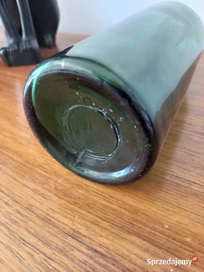 Butelka zielone szkło antyk Toruń