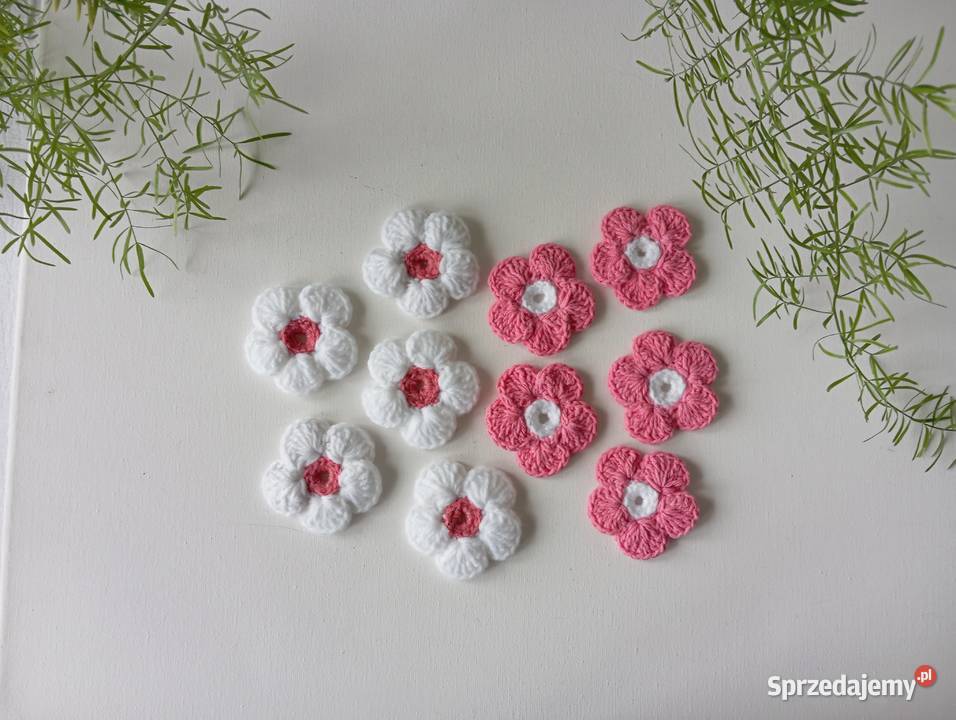 Szydełkowe kwiatki 55 Rękodzieło Kwidzyn