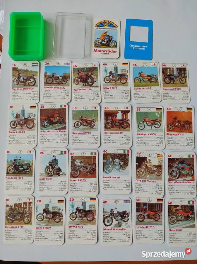 Kolekcjonerskie karty z motocyklami Żory