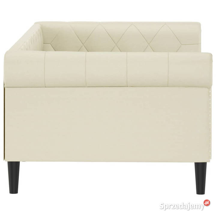 Sofa z funkcją spania kremowa obita sztuczną Warszawa sprzedam
