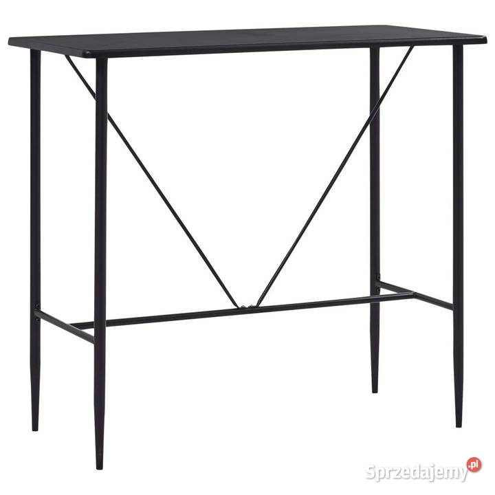 vidaXL Stolik barowy czarny 120 x 60 x 110 MDF