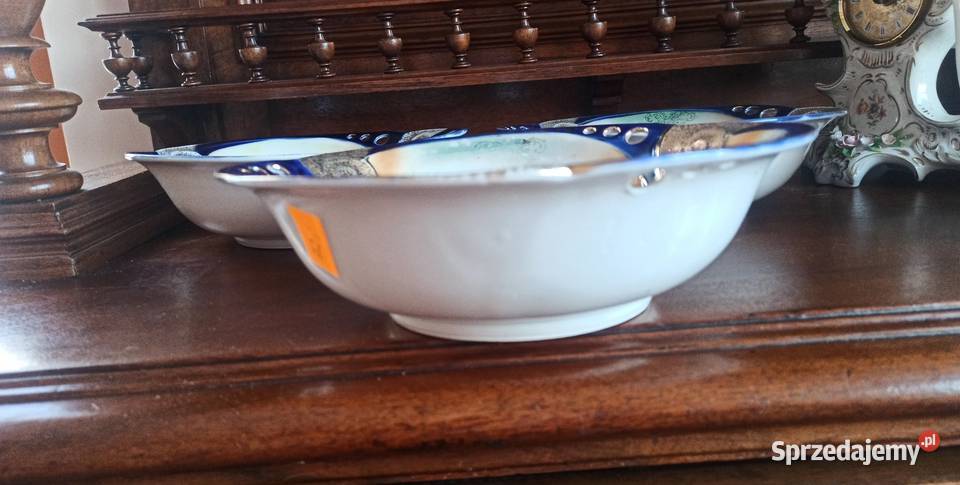 Patera ze scenką w lustrze misa z ażurem sprzedam