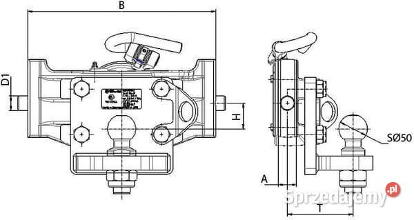 Zaczep transportowy 320 mm HS200K50320 Kamionna