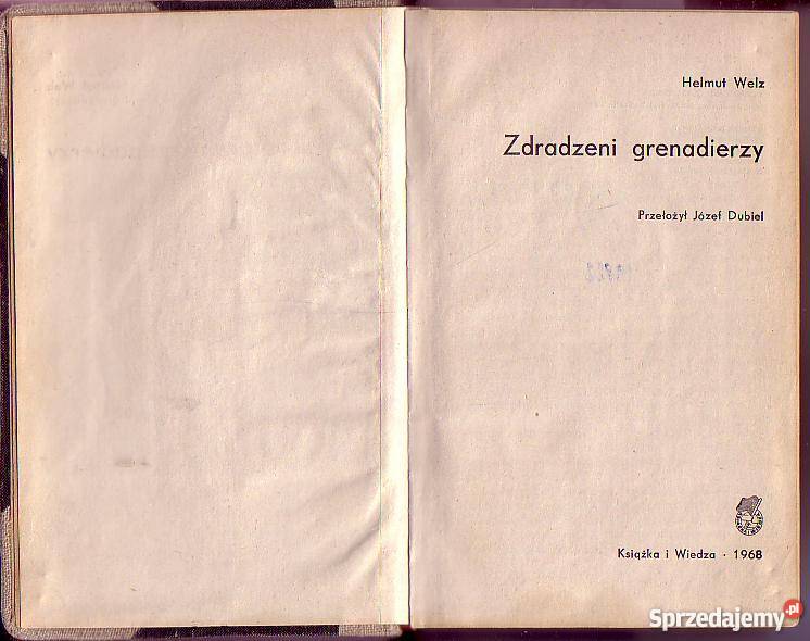 6952 ZDRADZENIE GRENADIERZY HELMUT WELZ
