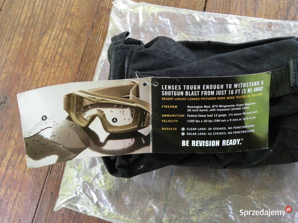 Gogle balistyczne REVISION Locust czarne Militaria Wrocław