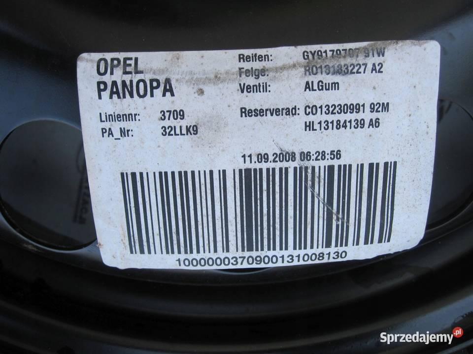 OPEL VECTRA C ASTRA H koło dojazdowe 1157016 92M Kielce