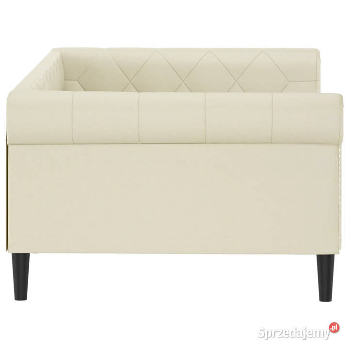 Sofa z funkcją spania kremowa sztuczna skóra Warszawa sprzedam