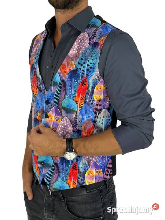 GIOVANNI PERA kamizelka męska D630 kolorowa w Ostrów Wielkopolski