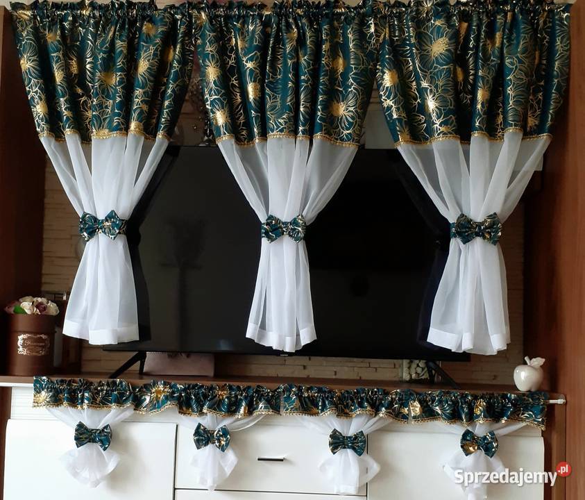 Firany butelkowa zieleń kokony Firany Mława