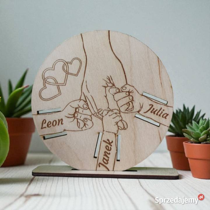 Drewniana Metryczka na Opaskę Szpitalną Dziecka lubelskie Lublin