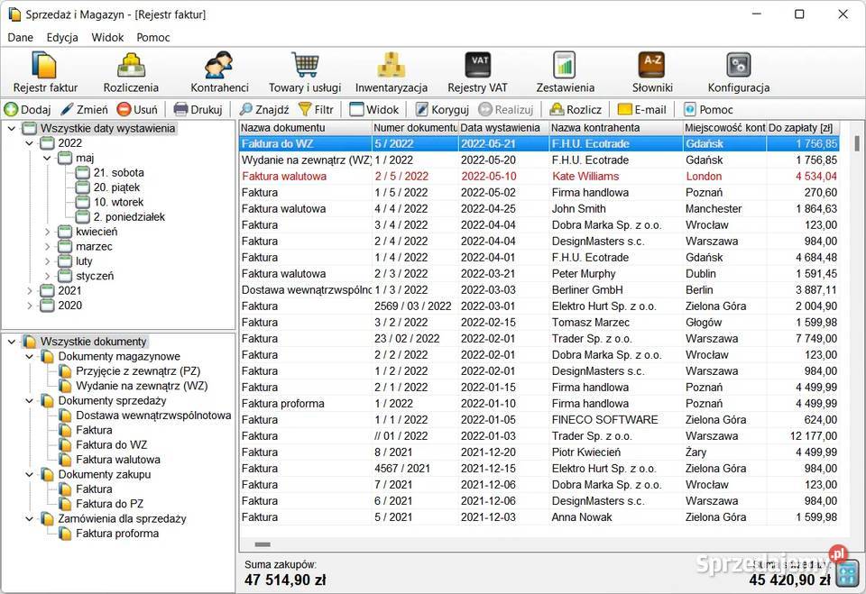 Sprzedaż i magazyn program do faktur z magazynem Elektronika Łódź
