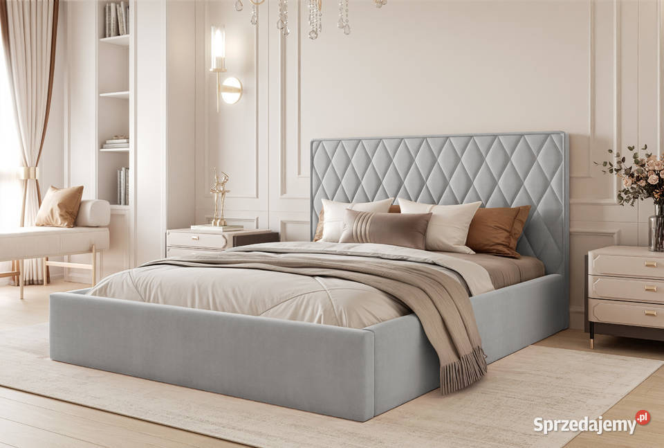Łóżko tapicerowane z pojemnikiem Caro różne sprzedam