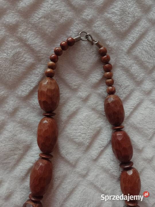 Drewniane korale z Londynu Naszyjnik Dodatki