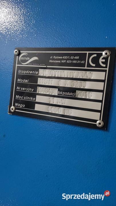 Hydrauliczne Nożyce Gilotynowe CNC 8 x 3200 mm podkarpackie Krosno sprzedam