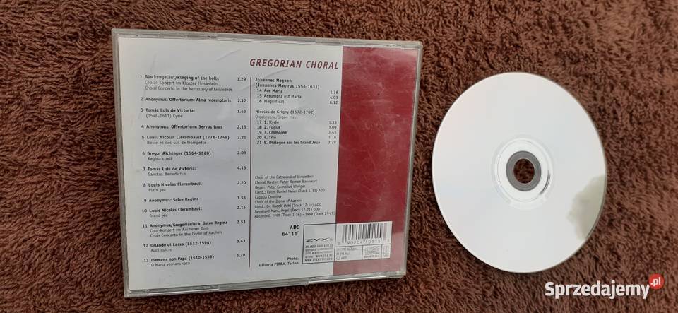 Gregorian ChoralChór GregoriańskiCD kujawsko-pomorskie Tuszkowo