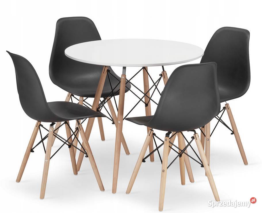 Zestaw STÓŁ 80 4 Krzesła Nowoczesny Skandynawski