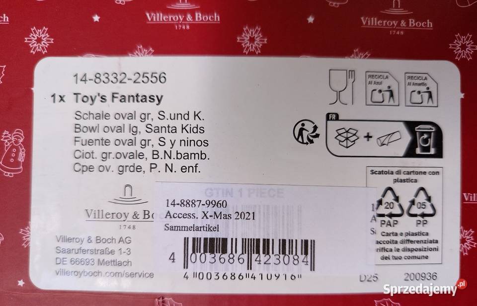 Owalny talerz świąteczny VilleroyBoch Radłów