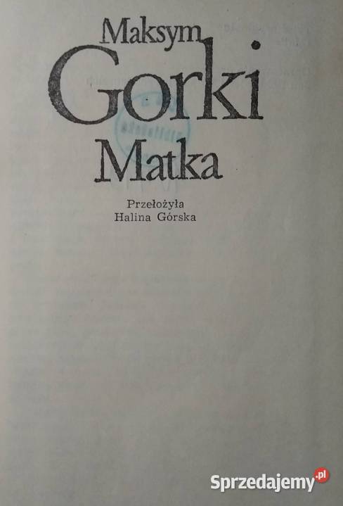 Matka Maksym Gorki Książki i Podręczniki Gdańsk sprzedam
